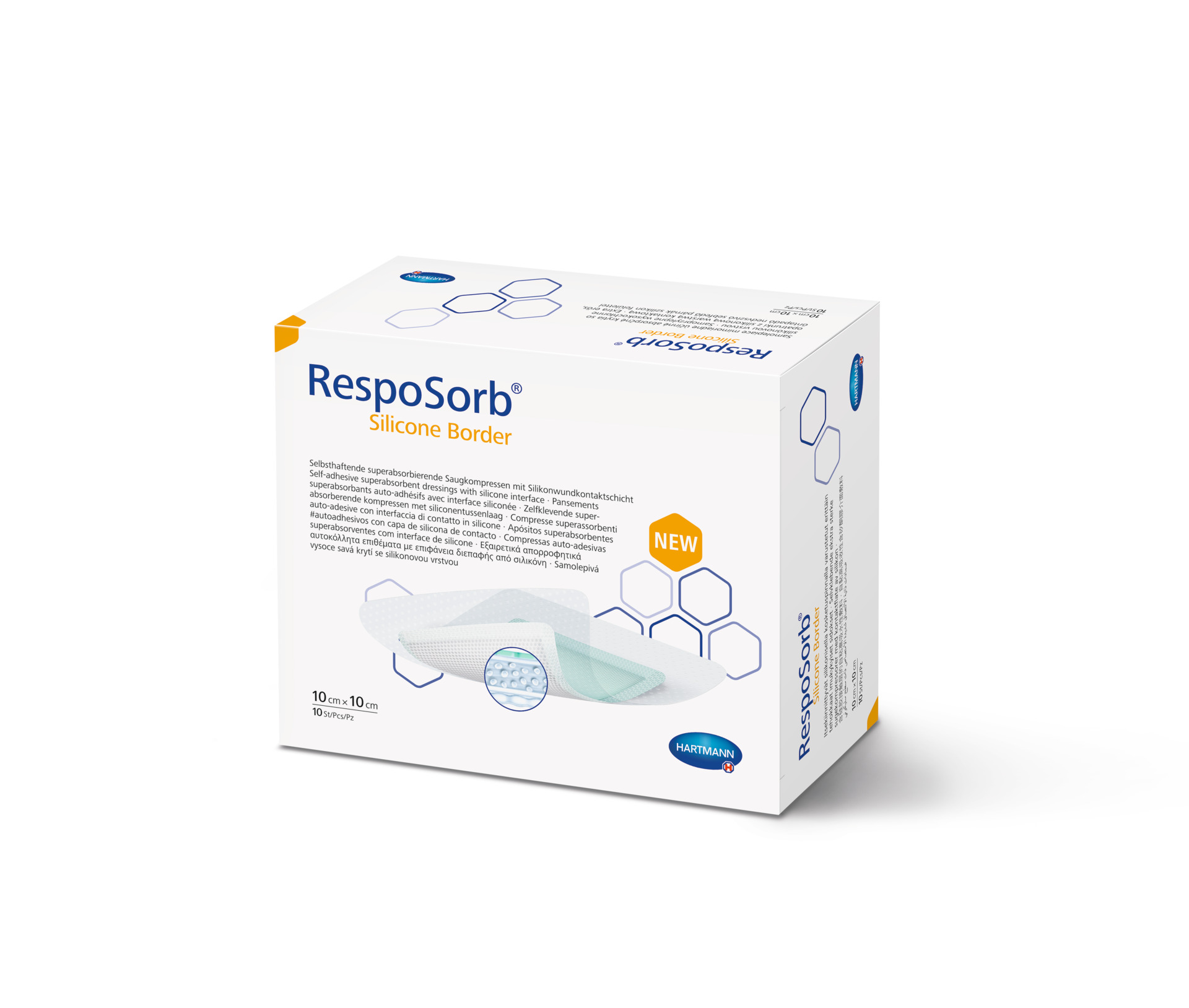 Resposorb Silicone Border (new) 12.5cmx12.5cm